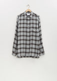 Rayon Lyocell Check Oversized Shirt