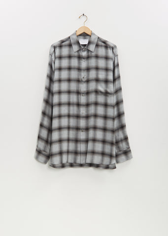 Rayon Lyocell Check Oversized Shirt