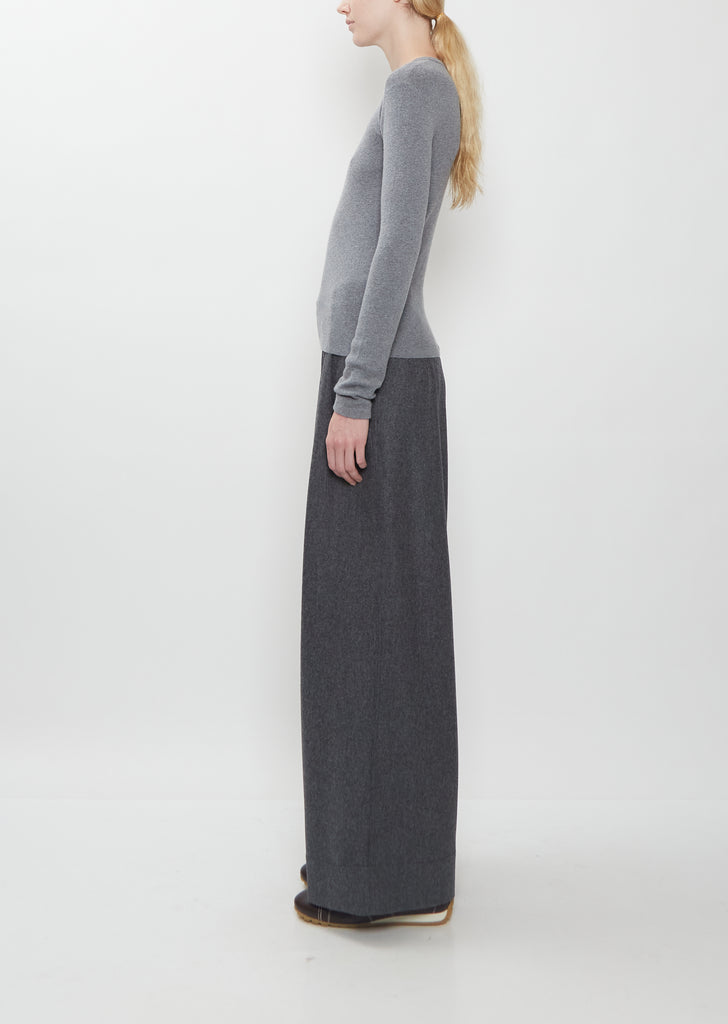 Minerva Cotton Cashmere Rib Knit Tee
