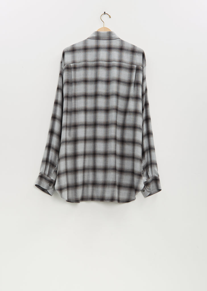 Rayon Lyocell Check Oversized Shirt