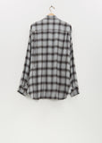 Rayon Lyocell Check Oversized Shirt