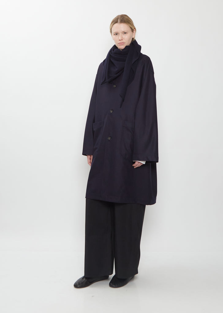 Monk Cashmere Triangle Scarf — Midnight