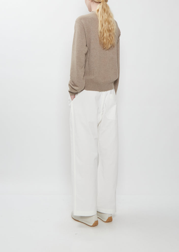 Minos Cashmere Crewneck Sweater — Sahara Mélange