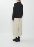 Light Cotton Short Collar Shirt — Black