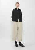 Light Cotton Short Collar Shirt — Black