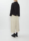 Cotton Blend Soft Loose Blazer — Black
