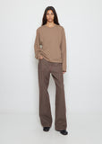 Coverstitch Long-Sleeve Cotton Tee