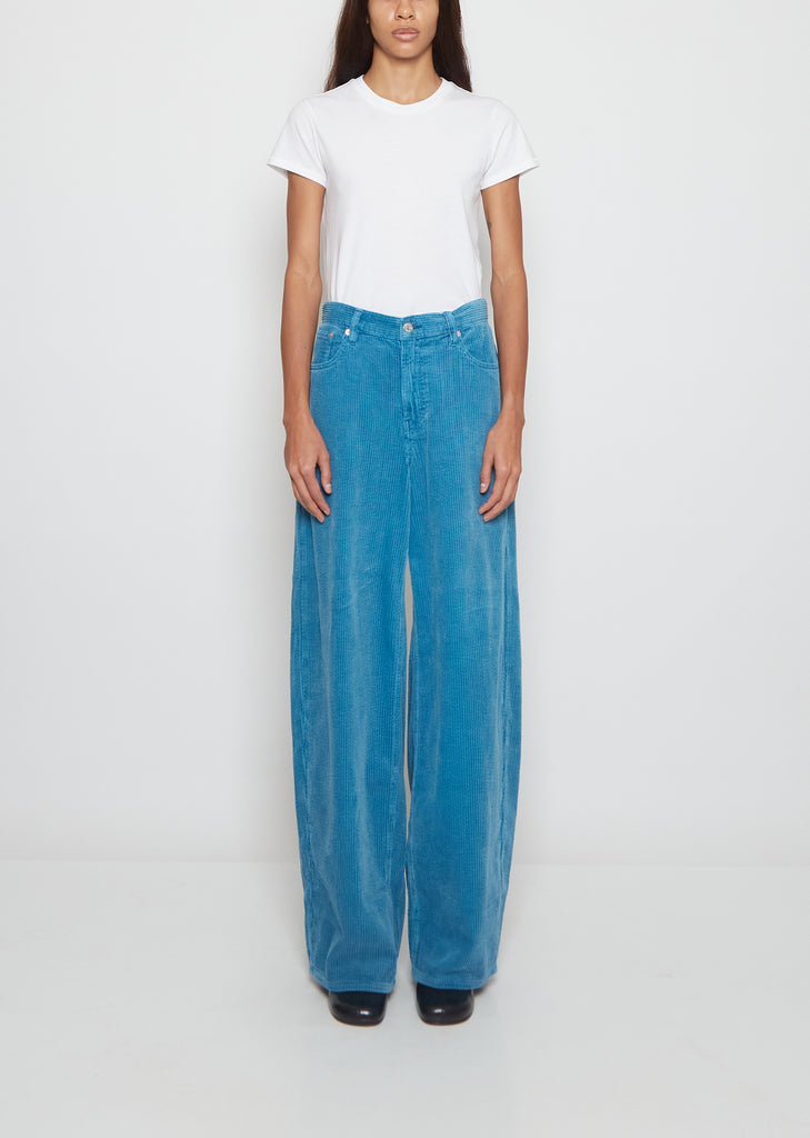 Cotton Corduroy Roomy — Turquoise