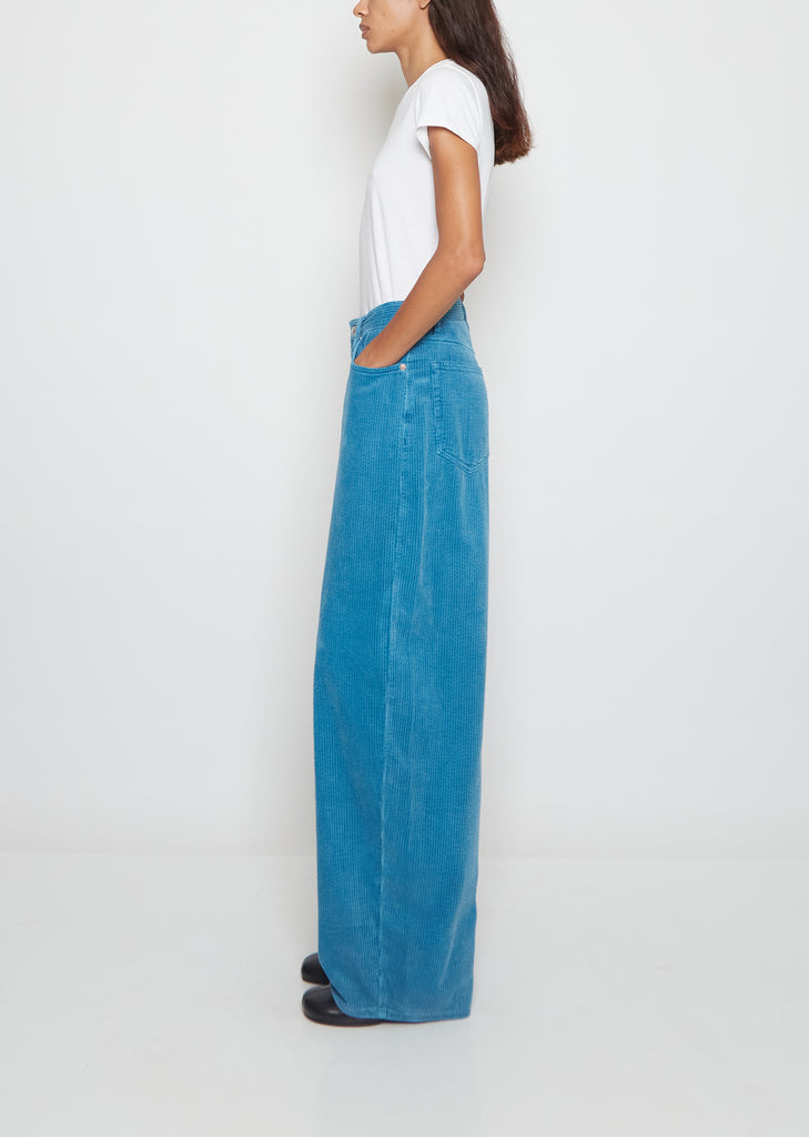 Cotton Corduroy Roomy — Turquoise