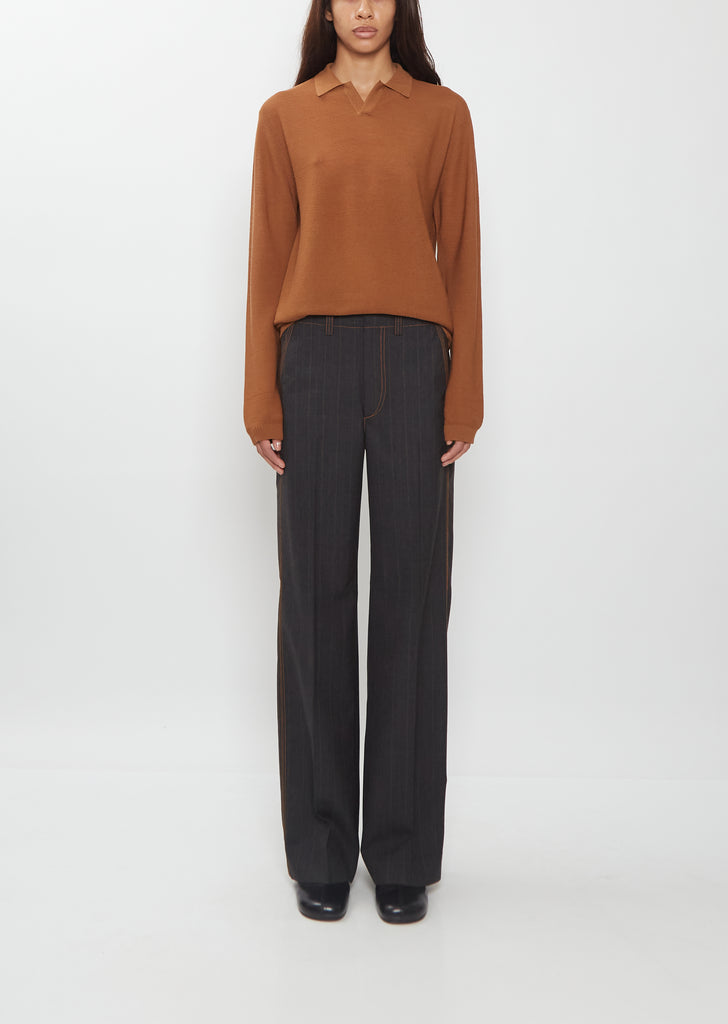 Triple Stitch Wool Trouser