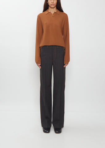 Triple Stitch Wool Trouser