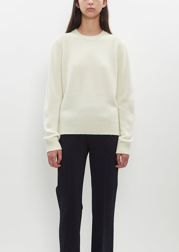 Hepburn Crew Sweater — White Tea