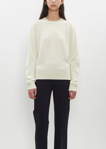 Hepburn Crew Sweater — White Tea