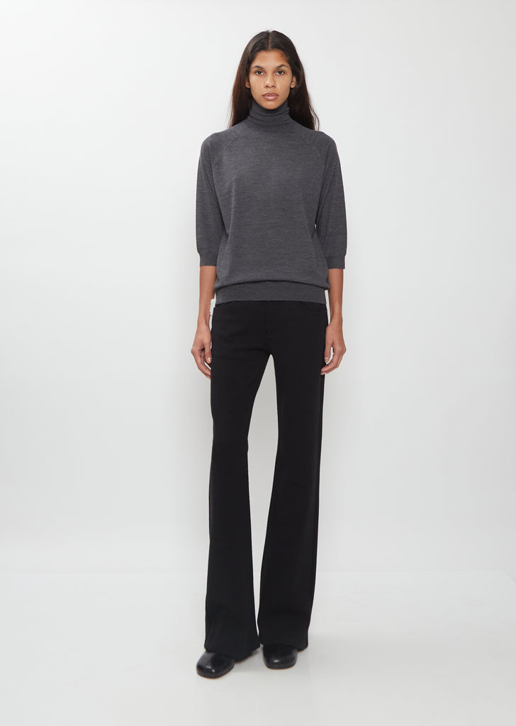 Elbow Turtleneck Merino Wool Top