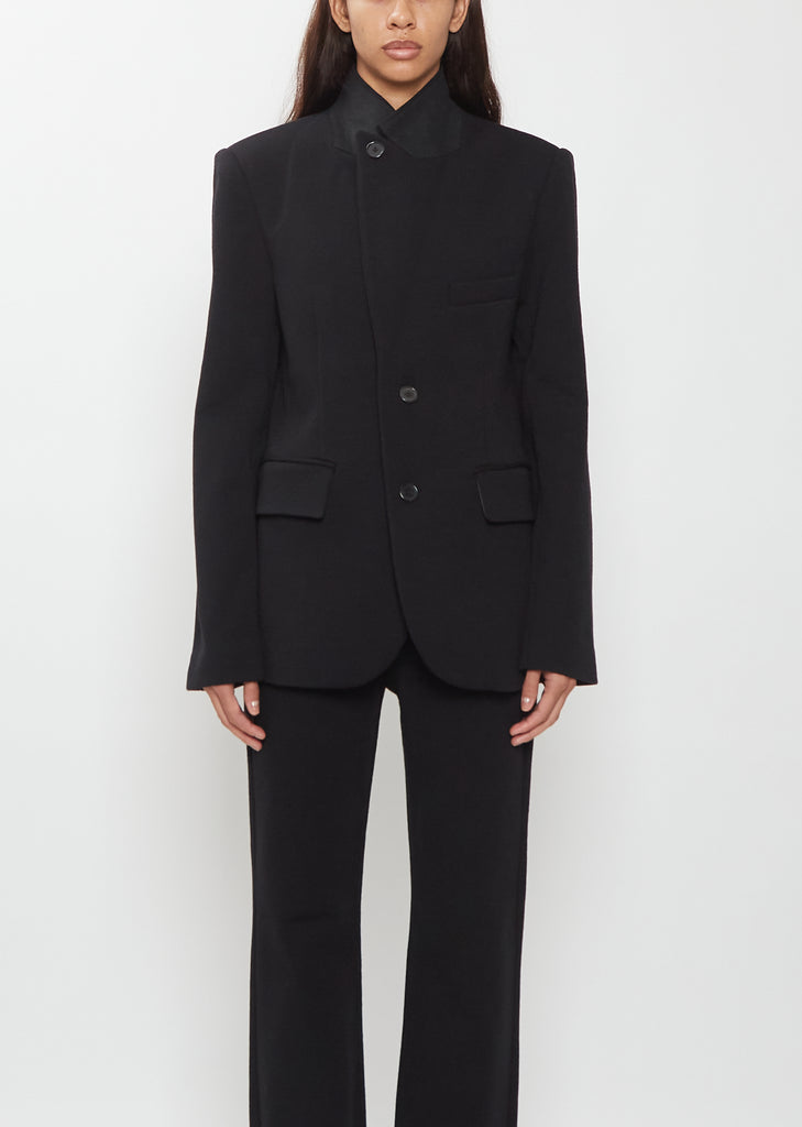 Sporting Wool Knit Blazer
