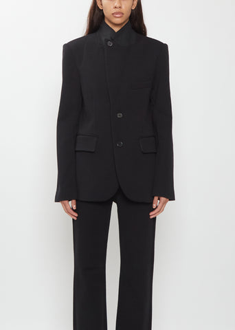 Sporting Wool Knit Blazer