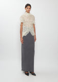 Draped Ruffle Lace Blouse