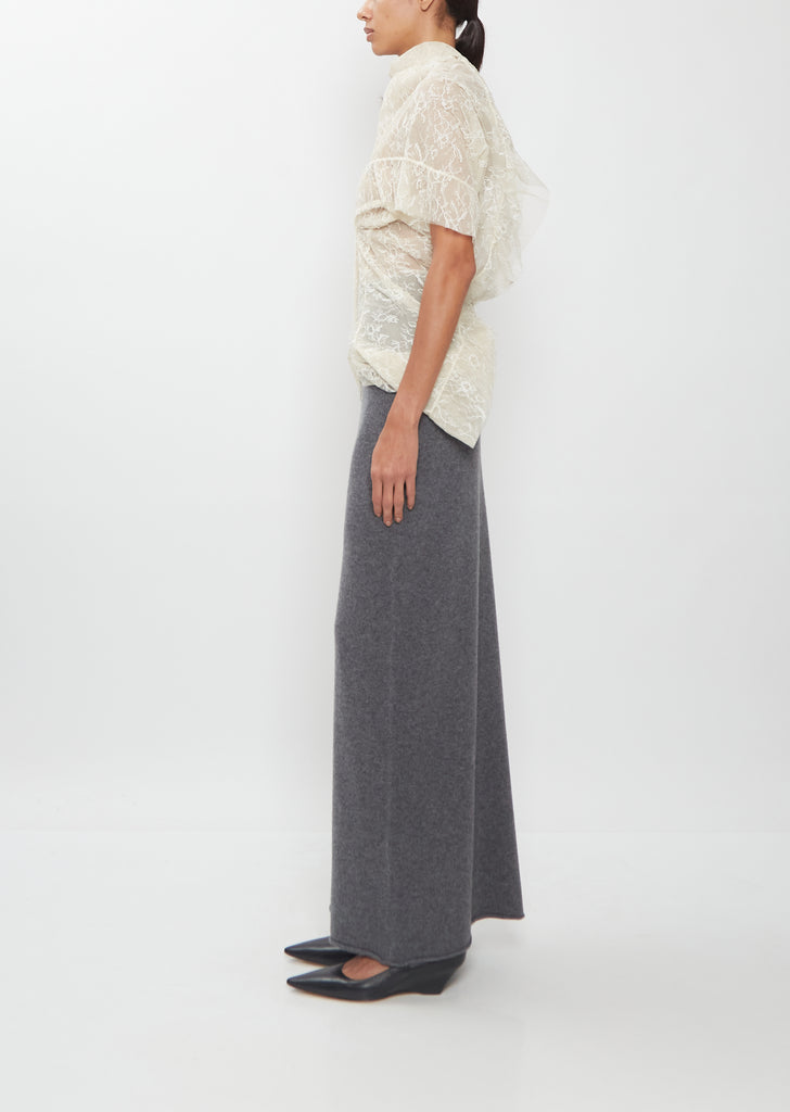 Draped Ruffle Lace Blouse