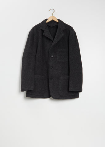 Stretch Wool Herringbone Jacket