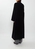 High Collar Raglan Velvet Coat