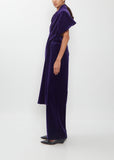 Cotton Velvet Draped Velvet Wrap Top
