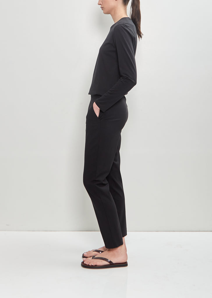 Stretch Virgin Wool Slim Pull On Pant