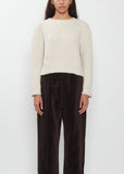 Cloud Cashmere Silk Pattern Sweater — Ivory