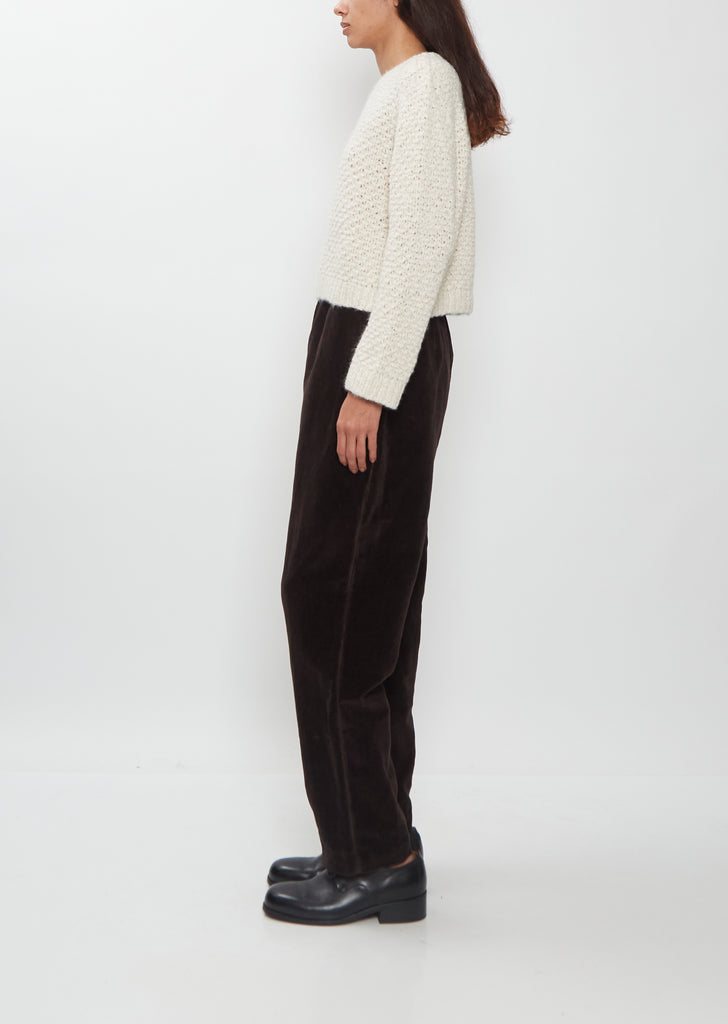 Cloud Cashmere Silk Pattern Sweater — Ivory