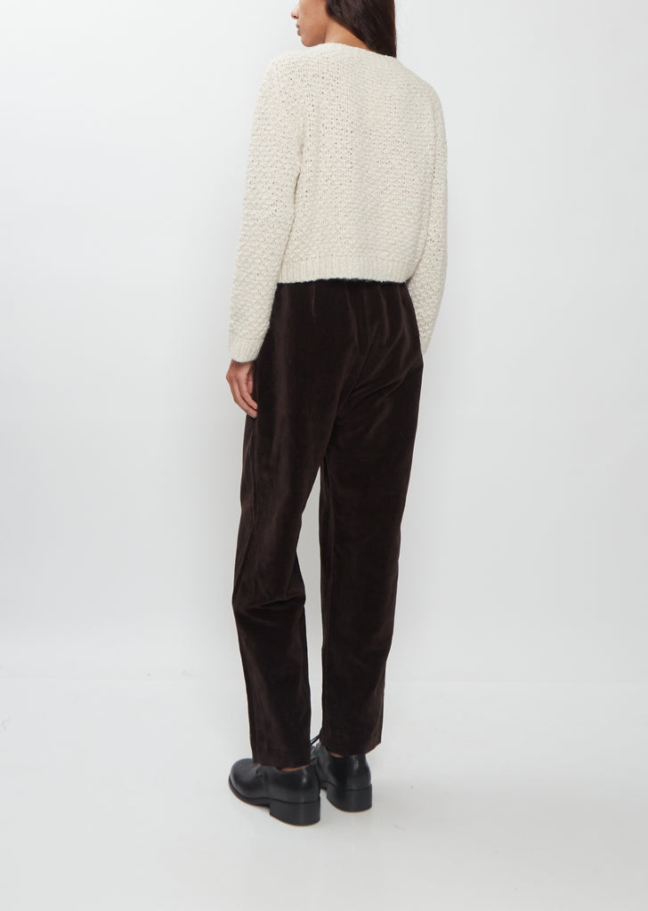 Cloud Cashmere Silk Pattern Sweater — Ivory
