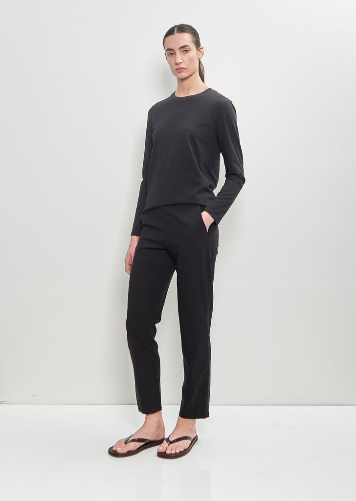 Stretch Virgin Wool Slim Pull On Pant