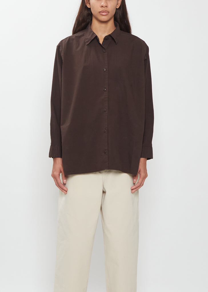 Naomi Light Cotton Shirt — Dark Brown
