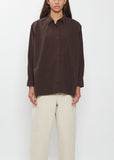 Naomi Light Cotton Shirt — Dark Brown