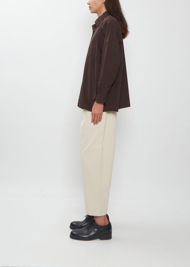 Naomi Light Cotton Shirt — Dark Brown