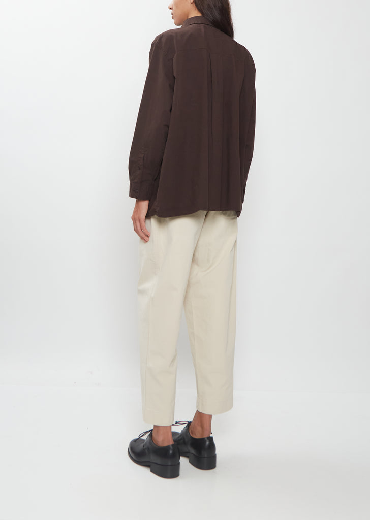 Naomi Light Cotton Shirt — Dark Brown
