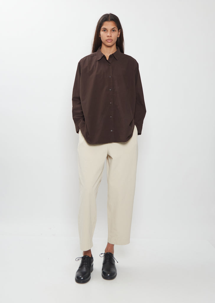 Naomi Light Cotton Shirt — Dark Brown