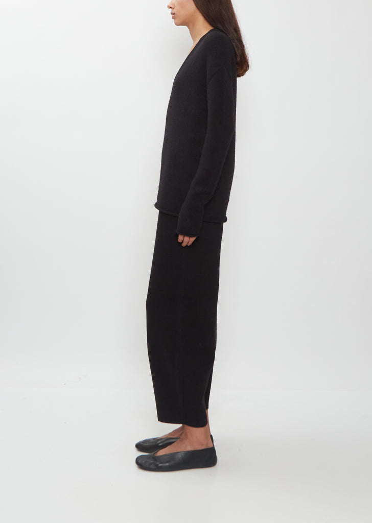 Soft V-Neck Alpaca Cashmere Sweater