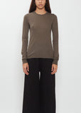 Mini Long Sleeve Cashmere T-Shirt