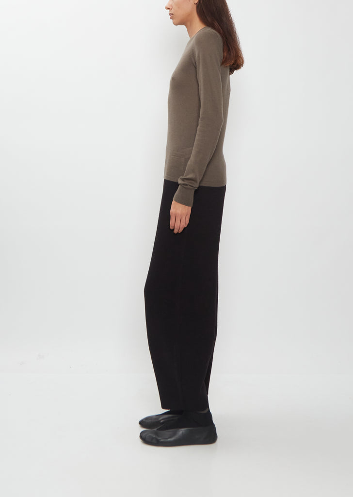 Mini Long Sleeve Cashmere T-Shirt