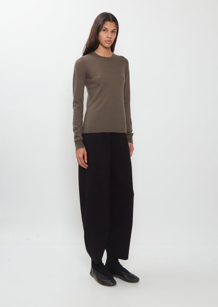 Mini Long Sleeve Cashmere T-Shirt