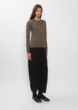 Mini Long Sleeve Cashmere T-Shirt
