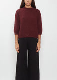 Momo Cashmere Silk Sweater — Burgundy