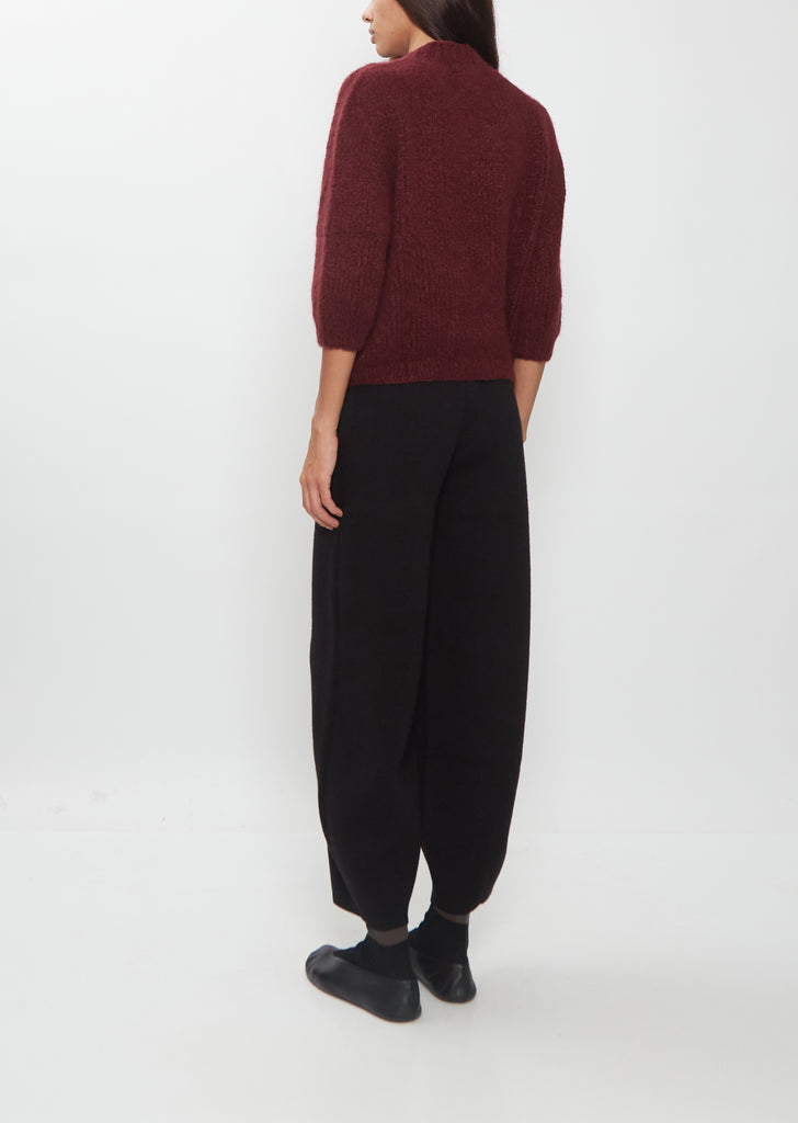Momo Cashmere Silk Sweater — Burgundy