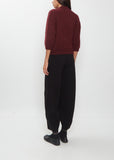 Momo Cashmere Silk Sweater — Burgundy