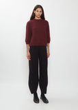 Momo Cashmere Silk Sweater — Burgundy