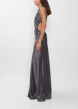 Feline Silk Gown — Grey
