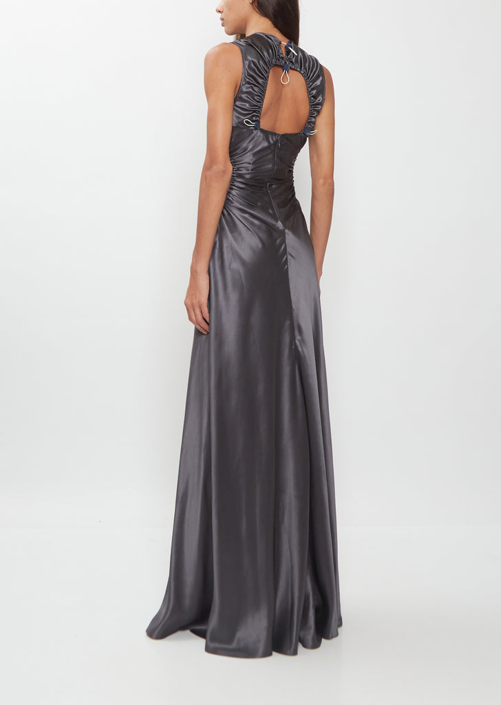 Feline Silk Gown — Grey