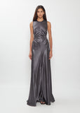 Feline Silk Gown — Grey