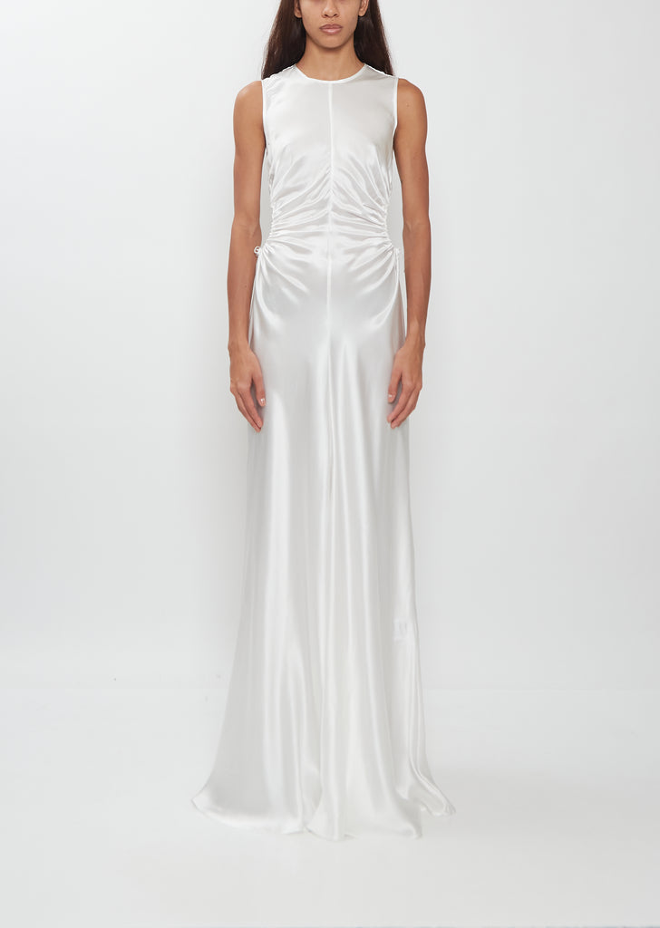 Feline Silk Gown — Ivory