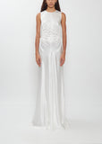 Feline Silk Gown — Ivory