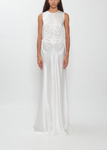 Feline Silk Gown — Ivory